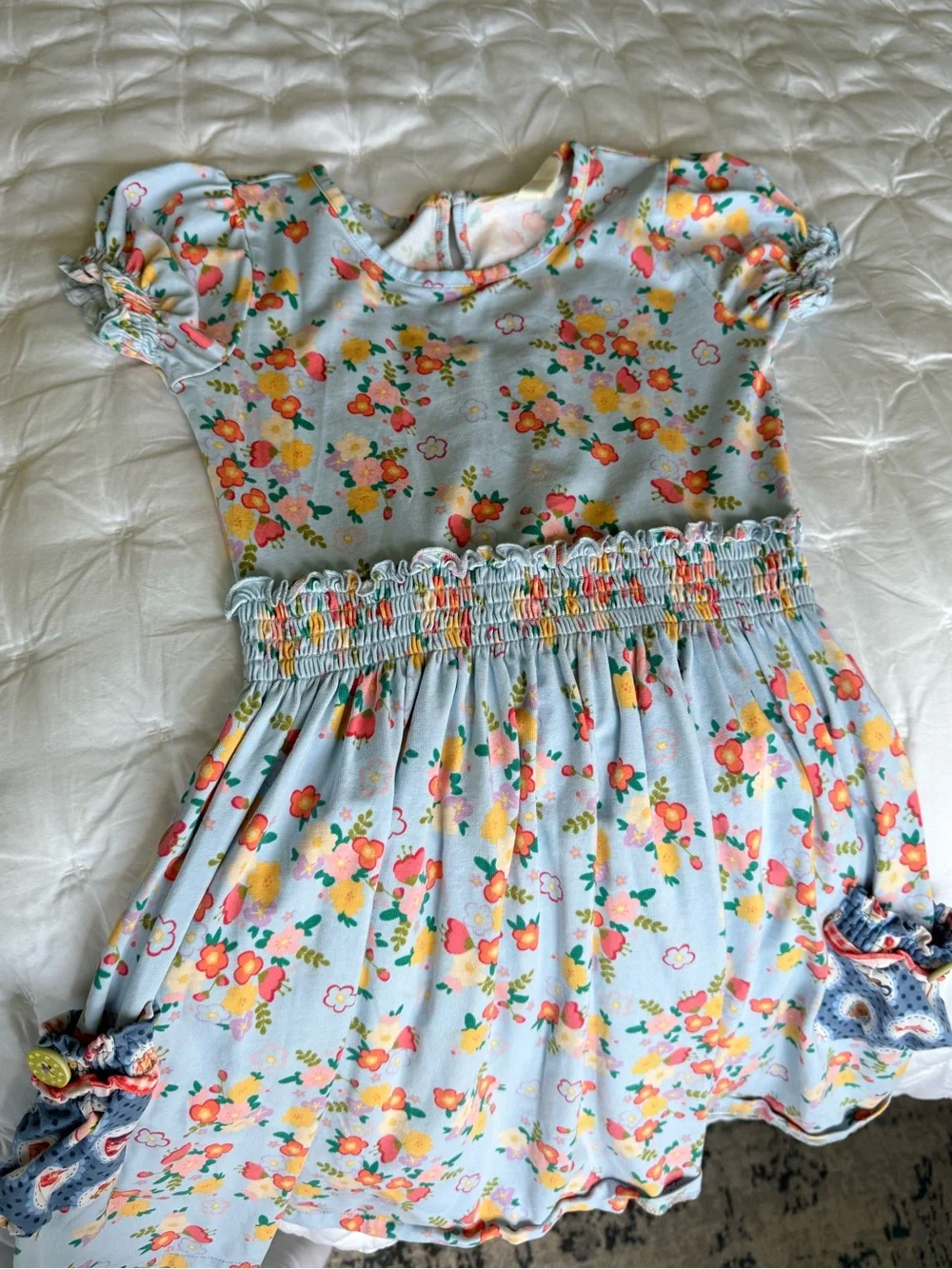 Matilda Jane Light Blue Floral Smocked Dress